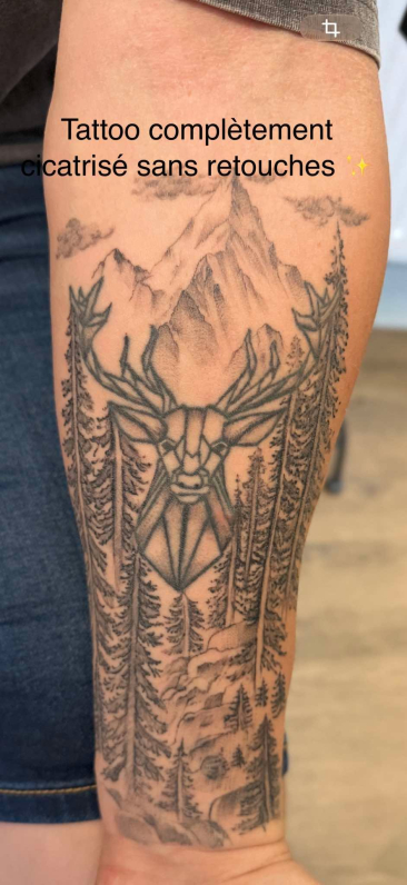 tatouage_cerf_foret